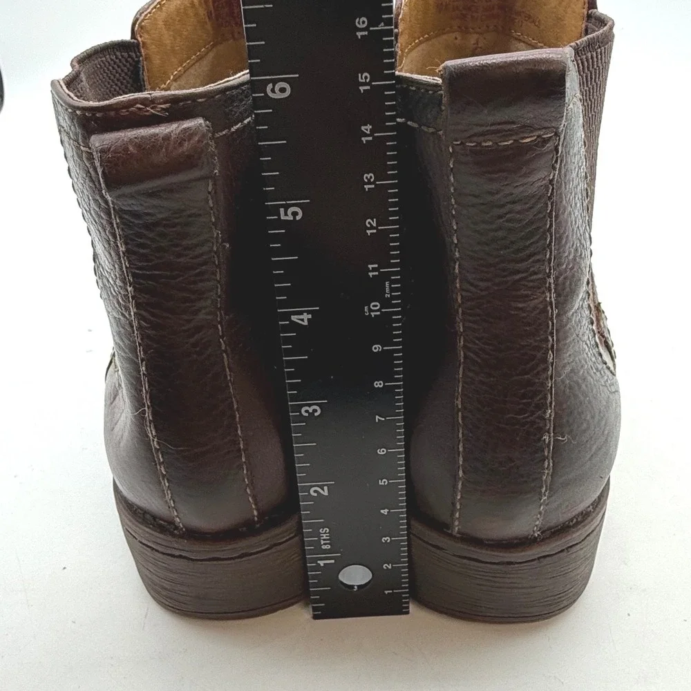 Comfortiva Align Brown Leather Chelsea Boots Women's Size 10 M ankle‎ destessed